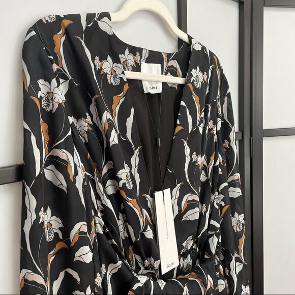 [4] NWT Acler Garber Dress Wedding Guest Floral Print Long Sleeve Maxi Dress - Picture 6 of 16